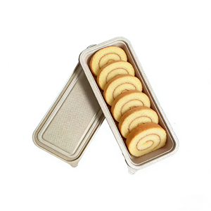 Plateau à sushi et desserts jetable biodégradable compostable en pulpe de fibres de balle de riz, <span class=keywords><strong>sans</strong></span> PFAS, compatible micro-ondes, 450 ml, vente en gros - Product Image 5