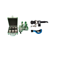 Machine de soudage par fusion bout à bout portable pour tuyaux PEHD de 1/2, 1, 2 et 2 1/2 pouces, ensemble de soudeuse manuelle pour tuyaux PE avec plaque chauffante et outil de façonnage