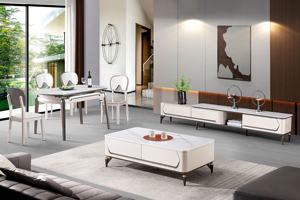 Gabinete de pared de mármol para café, mesas de <span class=keywords><strong>Mesa</strong></span>, diseño de chimenea, soportes para bajos, Unidad de Tv portátil de lujo Meuble para dormitorio - Product Image 4