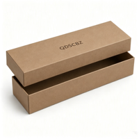 Boîte cadeau télescopique en carton ondulé kraft étanche, étroite et longue, en deux parties, avec fermeture magnétique, pour bijoux
