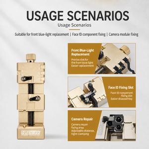 Support de caméra multi-positions KEGUAN KG-DJJ <span class=keywords><strong>360</strong></span> °   Gabarit de réparation rotatif pour caméra d'<span class=keywords><strong>iPhone</strong></span> avec rainure de fixation Face ID et suppression de la lumière bleue avant - Product Image 3