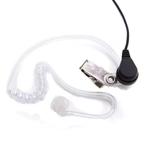 Kit Earpiece saluran tabung udara Walkie Talkie murah dengan Mic klip PTT pemandu keselamatan petugas keamanan Headset interkom khusus