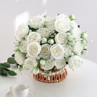Seidenrosen Hochwertige Künstliche Pfingstrosen Deko-Blumen Großhandel Arrangement Bouquet Künstliche Pfingstrosen in Großmengen