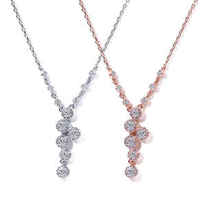 Tianyu Moissanite <b>Small</b> Round Grape Bracelet <b>Necklace</b> a niche and exquisite design perfect for women - Product Image 1