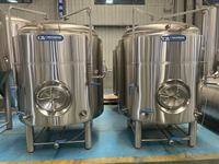 Réservoirs de stockage de bière à double enveloppe Cassman 600L-1000L, réservoirs de bière brillante BBT, cuve sous pression contrôlée en SUS304