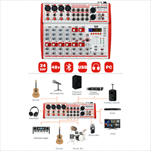 Mezclador de <span class=keywords><strong>audio</strong></span> de 12 canales USB para streaming, mezclador de <span class=keywords><strong>audio</strong></span> de buena oferta, popular, de gran oferta, en el momento de la llegada - Product Image 5