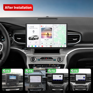 Système de navigation automobile avec grand écran de 13 pouces, WIFI, <span class=keywords><strong>Bluetooth</strong></span>, <span class=keywords><strong>FM</strong></span>, AM pour Ford Explorer 2020 2021 2022, lecteur audio de <span class=keywords><strong>voiture</strong></span> - Product Image 4
