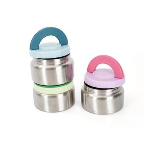 High Quality Keeping Hot Food Kids <b>Insulated</b> Vacuum Wide Mouth Leakproof 304 Stainless Steel <b>Lunch</b> Container <b>Box</b> With Handle - Product Image 1