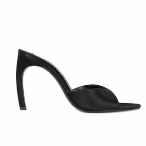 Mules à talons hauts pour femme, grande taille 45, à bout pointu, en soie unie, style escarpin - Product Image 3