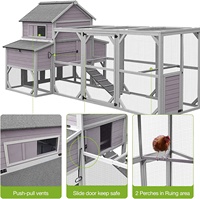 Meilleure Vente Usine Vente en Gros Poulailler en Bois Grande Volière Extérieure pour 10-15 Poules
