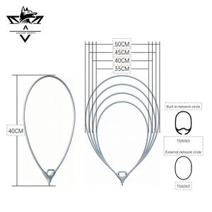 Vente en gros de filets de pêche flottants en aluminium 11*8mm pour <span class=keywords><strong>tube</strong></span> de pêche Filet d'atterrissage de pêche pliable en caoutchouc revêtu de nervures renforcées - Product Image 4