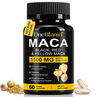 Capsules de Poudre de Racine de Maca Noire Bio, Extrait de Plantes Pour Hommes, Supplément Ultime de Maca Noire