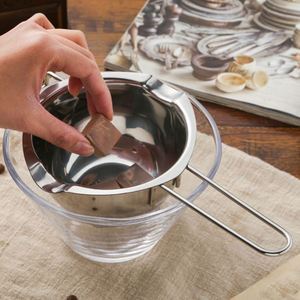 Pot à chocolat en acier inoxydable, pot à fondue, bol à fondue pour faire fondre le chocolat, les bonbons, le fromage, le beurre - Product Image 5