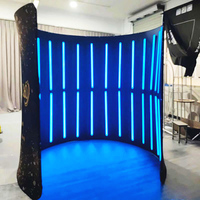 Toile de fond 360 Photobooth pour fête de mariage Revo Spin 360 Deluxe Led Photo Booth Enclosure