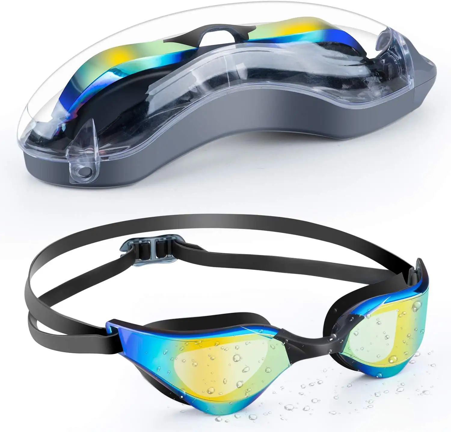 New Arrivals UV Protect Comfortable Waterproof HD Lens Adjustable Silicone Swim Goggles For Men Women Adults