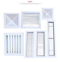 Diffuseur de plafond carré/diffuseur d'air à fente linéaire en aluminium système HVAC avec amortisseur