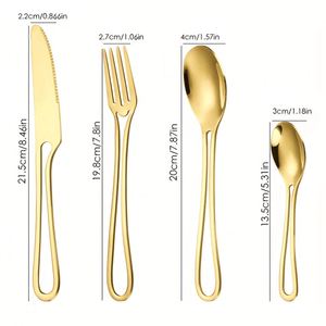 Wholesale Stainless Steel Hollow Handles <b>Cutlery</b> <b>Set</b> Knife Fork Spoon Flatware <b>Sets</b> for Home Restaurant Weddings - Product Image 2