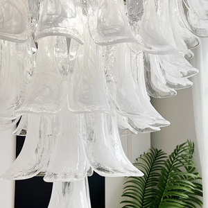 <span class=keywords><strong>Lampadario</strong></span> di vetro retrò di lusso francese per soggiorno camera da letto Villa scala sala da pranzo nordico stile <span class=keywords><strong>moderno</strong></span> ferro materiale <span class=keywords><strong>bianco</strong></span> caldo - Product Image 5