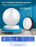 Plafonnier LED mural extérieur étanche IP65 rond ovale blanc noir CE CB 12W 15W 18W, garantie 5 ans