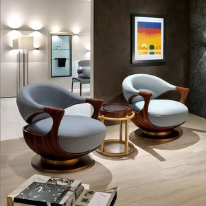 Silla de Salón Moderna <span class=keywords><strong>y</strong></span> Lujosa con Giro de 360 Grados °   <span class=keywords><strong>Sillón</strong></span> <span class=keywords><strong>Giratorio</strong></span> para Sala de Estar, <span class=keywords><strong>Sillón</strong></span> de Descanso para Hotel o Villa - Product Image 2