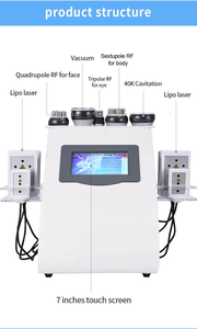 Macchina per la cura della pelle 6-in-1 con cavitazione e radiofrequenza per l'idratazione quotidiana della pelle, il rilassamento corporeo e il comfort muscolare - Product Image 5