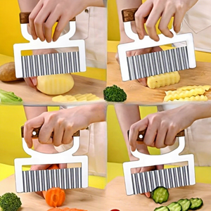 Stainless Steel Potato Peeler Multi-Purpose Wavy Knife Flower Cutting Tool with Ergonomic Design Handle <b>Fruit</b> Vegetable <b>Cutter</b> - Product Image 2