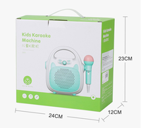 Microphone à lumière LED pour karaoké Cadeau pour enfants Home Cinéma Enceinte portable d'extérieur