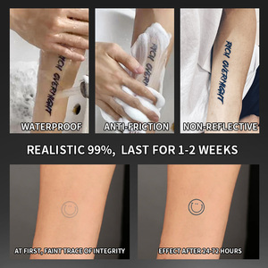 Ensemble de tatouages temporaires <span class=keywords><strong>Tatouage</strong></span> semi-permanent Imperméable Résistant à la transpiration Dure 2 semaines <span class=keywords><strong>Tatouage</strong></span> réaliste à base de plantes Anti-frottement pour le bras - Product Image 5