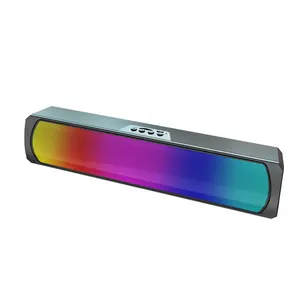 Computer Speakers With Rgb Light Wired Computer Sound Bar Stereo Usb Powered Mini Soundbar Speakers For Pc Tablets Laptop