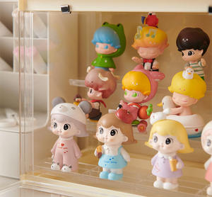 Bacs de rangement empilables transparents <span class=keywords><strong>avec</strong></span> couvercles portes magnétiques <span class=keywords><strong>boîte</strong></span> de rangement de figurines d'<span class=keywords><strong>action</strong></span> avant ouverte pour Mini Collections de jouets - Product Image 3