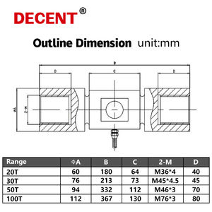 Fabrication de cellules de charge et de charge h8c 5t 30t z6fc3, 1000kg, 6 axes, cellule robuste pour camion - Product Image 6