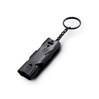 Sifflet portable à double tube, kit d'urgence pour la survie, équipement de camping en plein air, sifflet d'arbitre