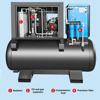 Compresseur d'air rotatif à vis silencieux, mini, portable, tout-en-un, industriel, ZAKF 4kw 5.5hp 220V 50Hz, pour la peinture
