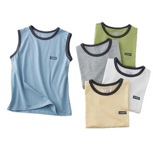 <span class=keywords><strong>Canotta</strong></span> Estiva Senza Maniche per Bambini, Pigiama in Cotone Pettinato Traspirante, Abbigliamento per Aria Condizionata, Canottiere da <span class=keywords><strong>Uomo</strong></span> Taglie Forti - Product Image 5