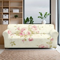Günstige Sofabezüge vom Hersteller, Rosa-Beige Sofaschoner, Superelastischer Staubdichter Sofabezug