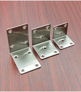 Code d'angle en acier inoxydable épaissi angle droit 90 degrés L-angle fer meubles connecteur support - Product Image 4