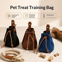 Pochette à friandises pour chien en toile, faite à la main, pour l'extérieur, pour l'entraînement, porte-gourdes, accessoires pour chien