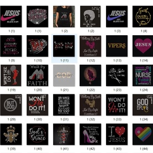 Aprise - Jesus Just Believe in Him Designs Rhinestone Iron sur un motif de transfert de chaleur sur mesure - Product Image 2