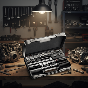 Jeu de douilles de 607 1/2 pouces avec cliquet et rallonges pour réparation automobile - Product Image 3