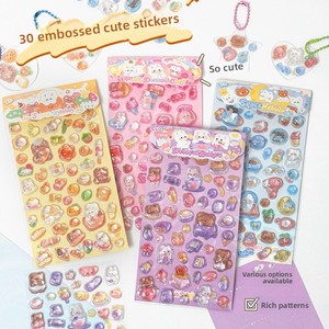 <strong>Childrens</strong> 3D Embossed PVC <strong>Stickers</strong> Cute Girl Cartoon Solid Shape Decorations for Phones and Water Bottles - Product Image 1