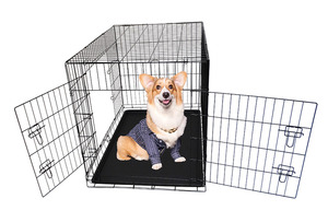 Giá rẻ màu hồng con chó thùng bán buôn thời trang Stackable điện thoại di động con chó kim loại cũi con chó Thùng chất lượng lồng với tại chỗ bán buôn - Product Image 2