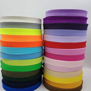 Bande élastique pliée au <span class=keywords><strong>centre</strong></span> <span class=keywords><strong>de</strong></span> 280 cm mercerisée colorée 2.2 couleurs pour sacs et sacs à main - Product Image 2