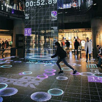 Écran LED mural interactif P3.91MM pour carrelage numérique, piste de danse pour scène vidéo de jeu, écran tactile