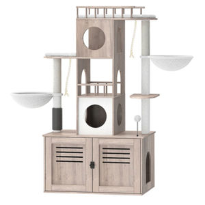 Árbol para Gatos con Recinto para Caja de Arena, Torre para Gatos con Caja de Arena Oculta, Muebles para Gatos de Interior - Product Image 6