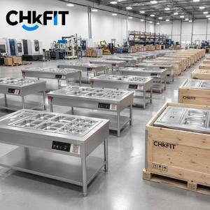Bain-marie électrique commercial certifié NSF CFT 6 bacs, table chauffante pour aliments chauds, équipement en acier inoxydable SS304 pour restaurant et <span class=keywords><strong>buffet</strong></span> - Product Image 4