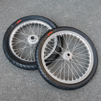 Ensemble de roues Supermoto argentées de 17 pouces avec jantes à rayons pour moto électrique Surron Light Bee X LBX
