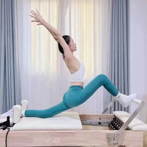热卖商品专业瑜伽橡木普拉提核心重整床木制普拉提重整设备滑床