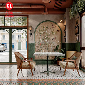 ออกแบบเฟอร์นิเจอร์ร้านกาแฟขนมหวานไม้สั่งทำ ตู้โชว์ร้านเบเกอรี่ เคาน์เตอร์บาร์ร้านกาแฟหินอ่อน - Product Image 6