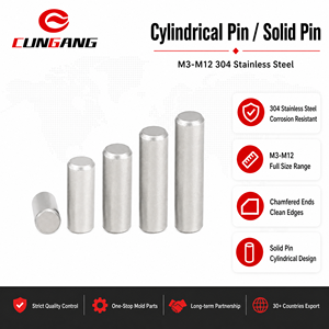 Goupilles cylindriques droites en acier de haute précision, chanfreinées, sur mesure, pour machines de moulage et pièces de positionnement, conformes aux normes ASME/DIN/ISO - Product Image 1