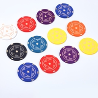 Jetons de poker en céramique 14g résistants à l'usure avec incrustation numérique, jetons de casino pour jeux de table Texas Hold'em, personnalisables OEM, vente en gros